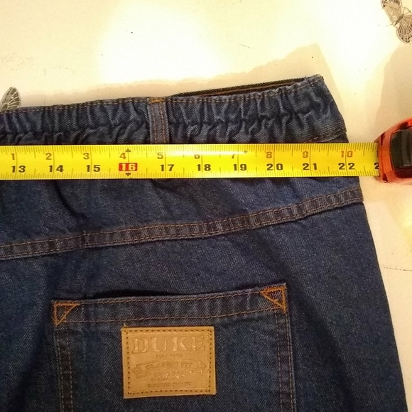 DUKE Haband Classic Men's Pants Blue Denim Relax Fit  44/M inseam 27" - Picture 4 of 8